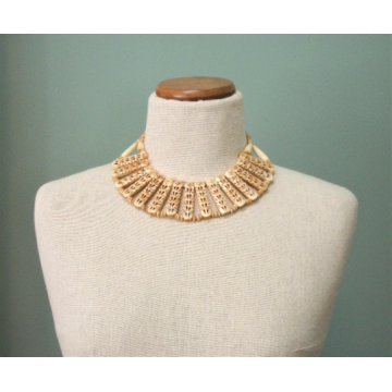 Vintage Hand Carved Bone Choker Necklace Bib Necklace Statement Necklace Intricate Ornate Hand Carved Bone Beads Bars Tribal Collar Unique